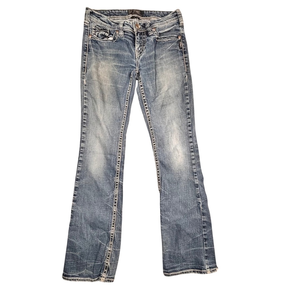 Silver Jeans Co Aiko Bootcut Medium Wash Low Rise Denim Jeans W28 L33 0840